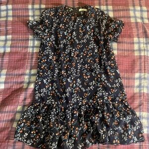 Navy Blue Floral Dress